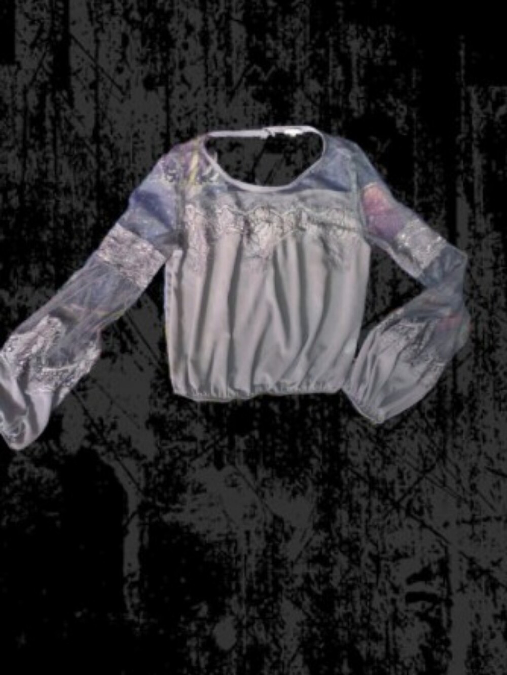 Vampire Goth Grey Blouse